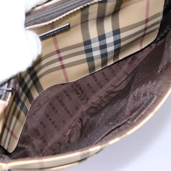 Burberry Nova Check Shoulder Bag Pvc Beige Brown - Picture 11 of 16